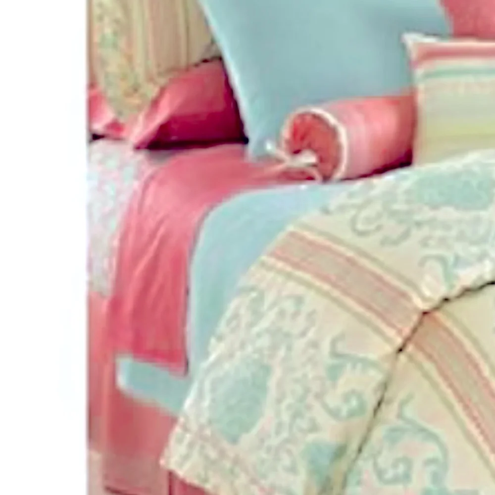 Sferra 1891 St. Tropez Pillowcases scallop embroidery long staple supima coral